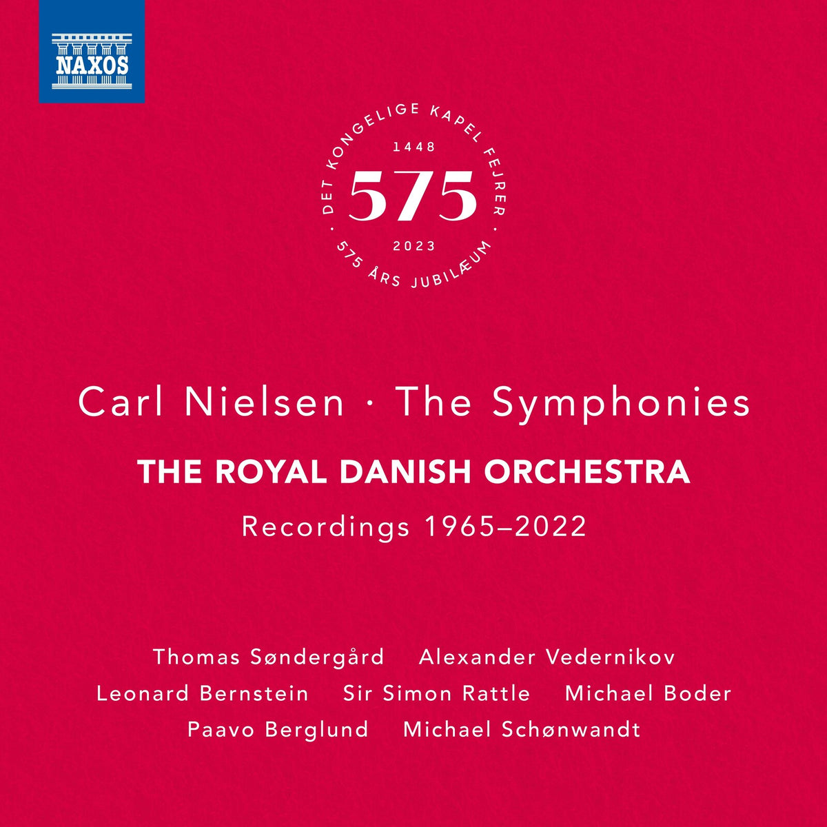 Red album cover for Nielsen’s symphonies by The Royal Danish Orchestra.