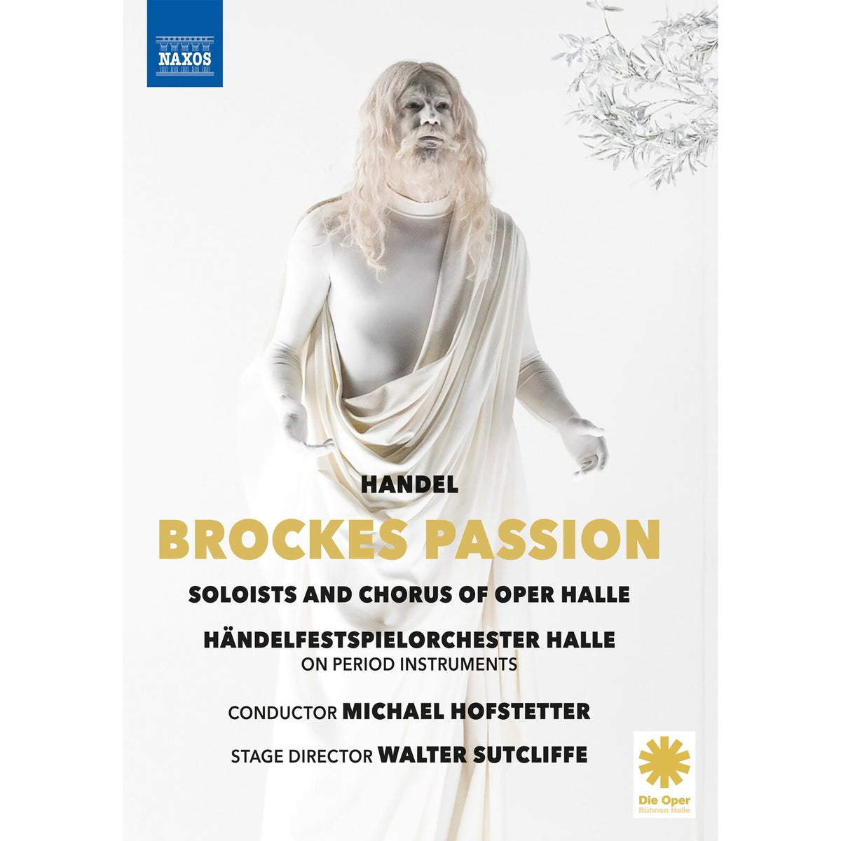 DVD cover for Handel’s Brockes Passion featuring a draped figure.