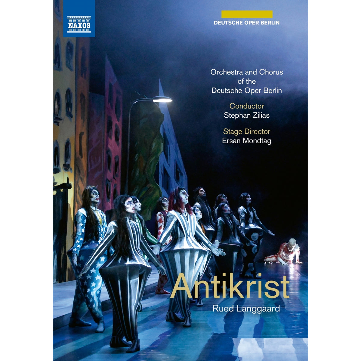 DVD cover for Langgaard’s *Antikrist* opera, featuring performers in costume.