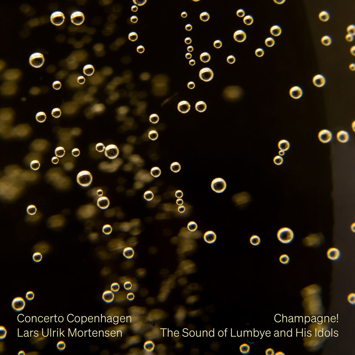 CD cover with champagne bubbles and text: "Concerto Copenaghen".