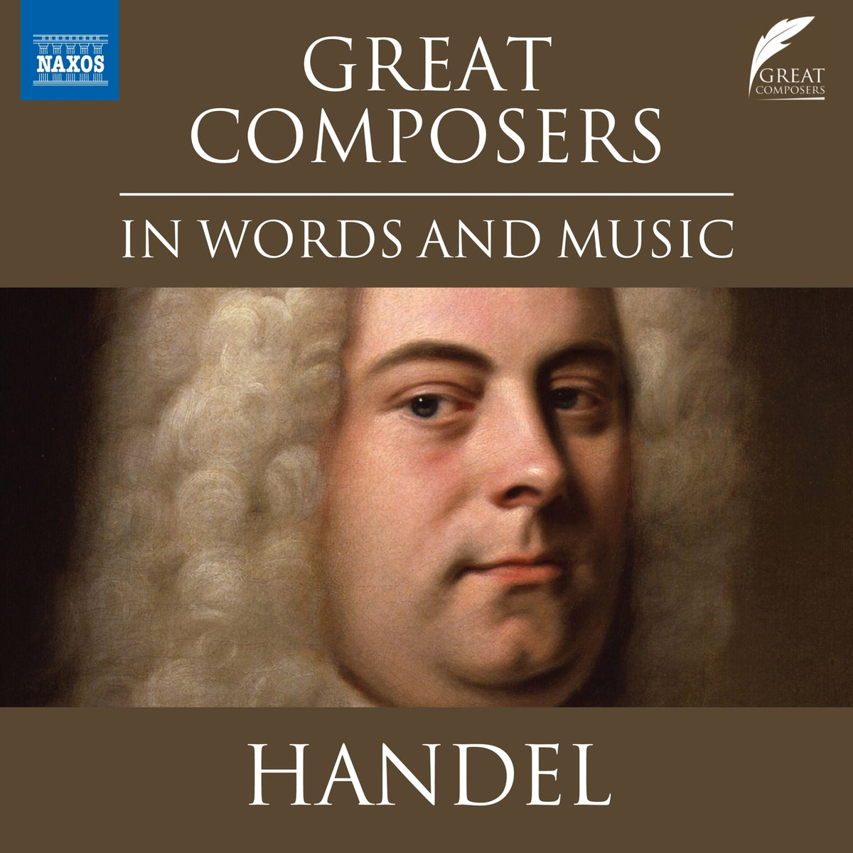 CD cover featuring a portrait of composer George Frideric Handel.
