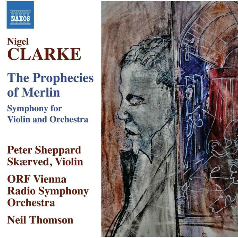 CD cover for "The Prophecies of Merlin" featuring abstract portrait art.