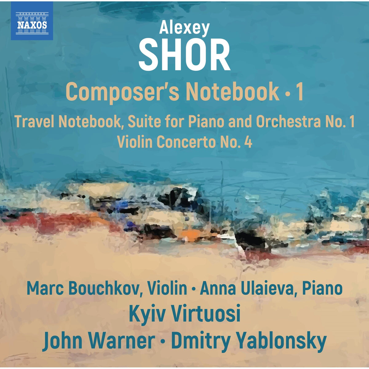 CD cover for “Alexey Shor: Composer’s Notebook Vol. 1” with beach scene.