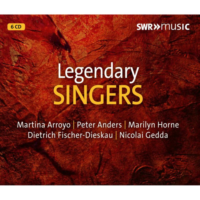 CD cover for "Legendary Singers" featuring names of classical vocalists.
