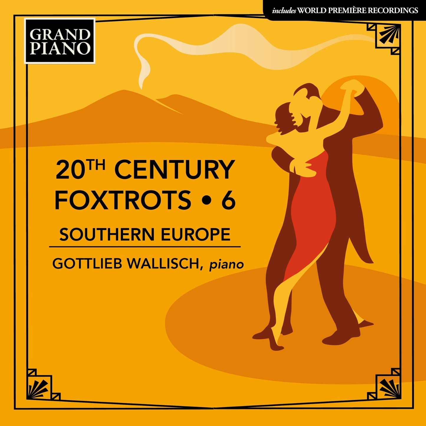 CD cover for Gottlieb Wallisch’s 20th Century Foxtrots Vol. 6, featuring dancers.