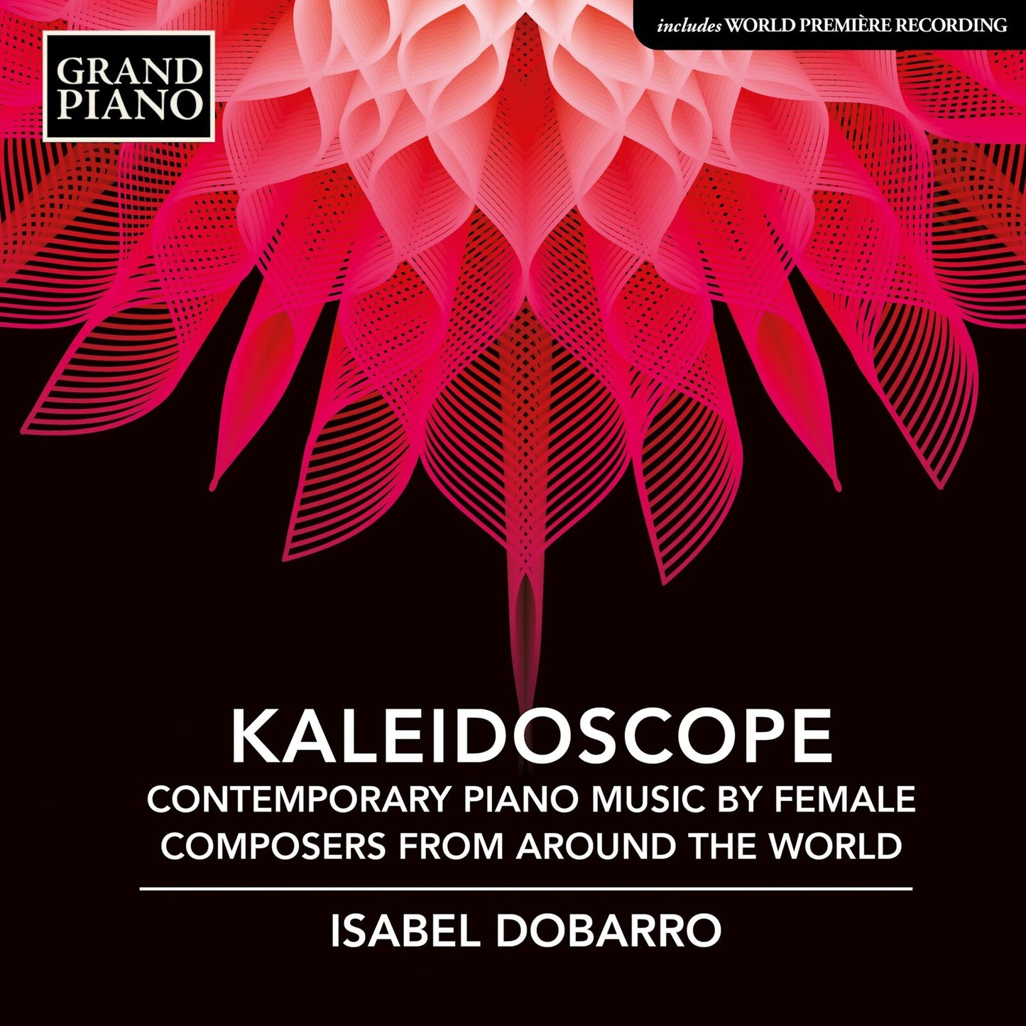 CD cover for Isabel Dobarroās āKaleidoscopeā featuring abstract pink floral design.