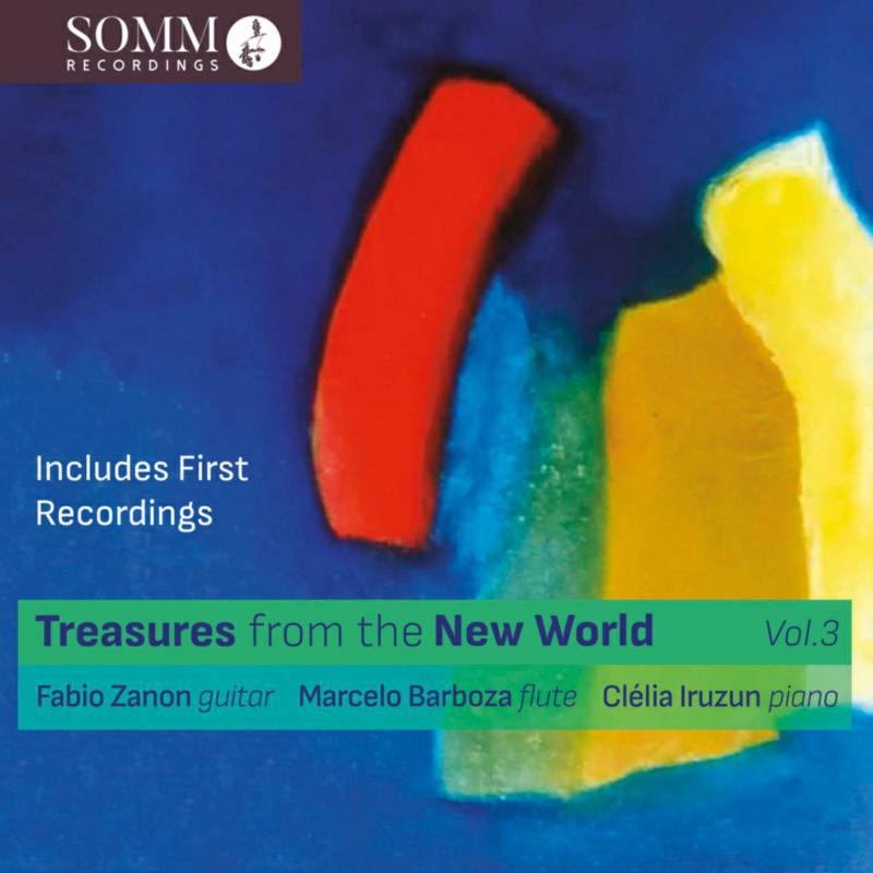 CD cover with abstract colorful shapes and text: "Treasures From The New World.