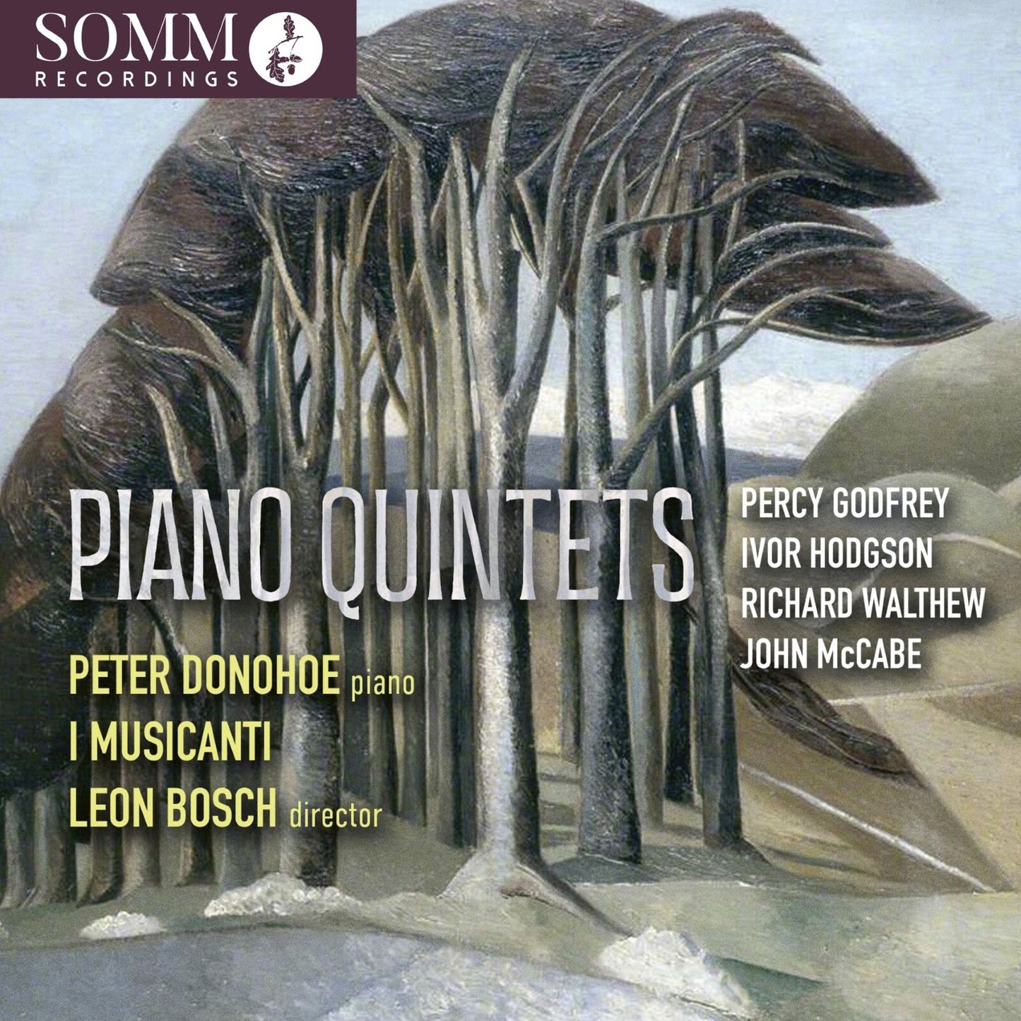 CD cover for "Piano Quintets" by I Musicanti, Bosch, and Donohoe.