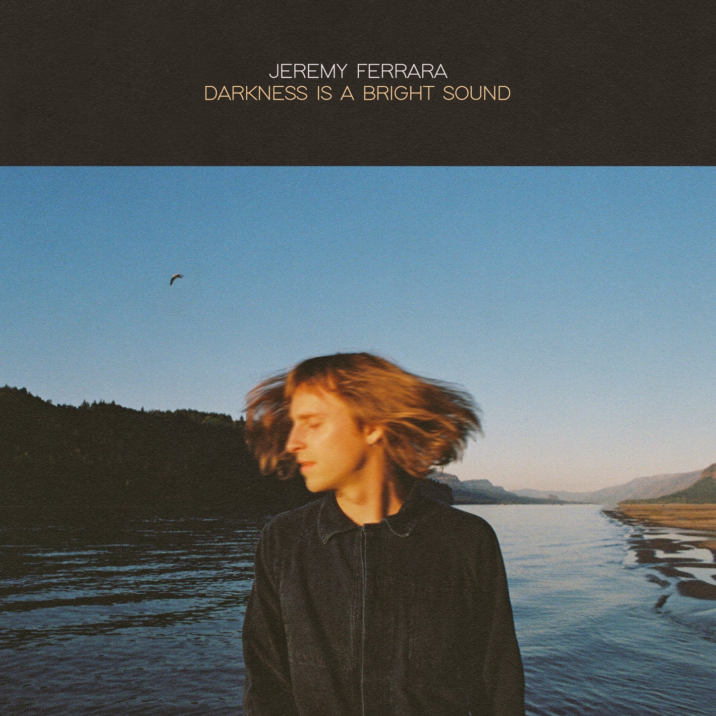 CD cover: man with long hair against a waterscape background.