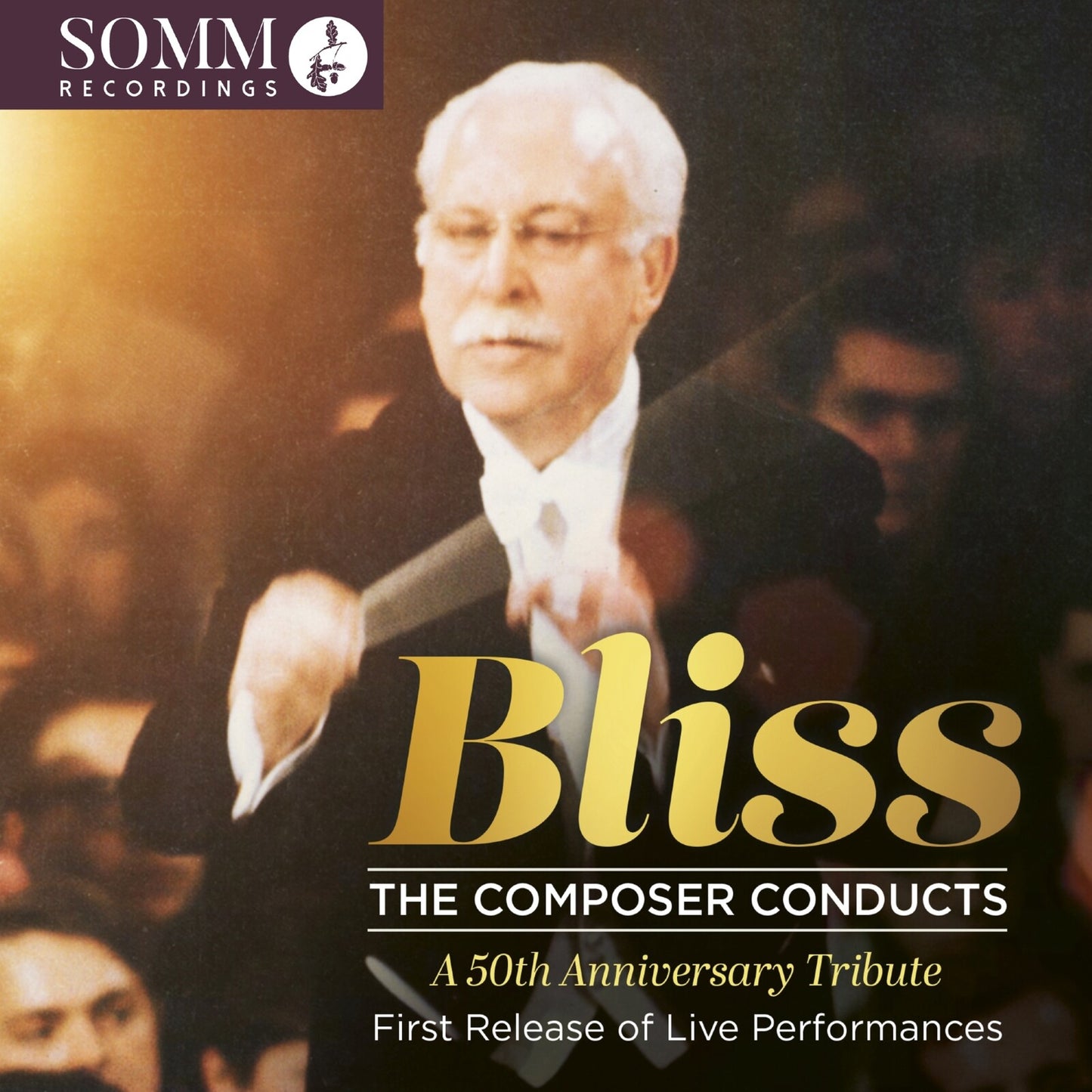 CD cover: portrait of Arthur Bliss, text “Bliss – The Composer Conducts”.