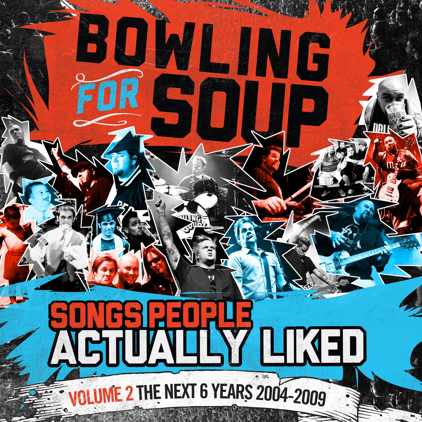 Bowling For Soup album cover featuring band members and musical instruments.