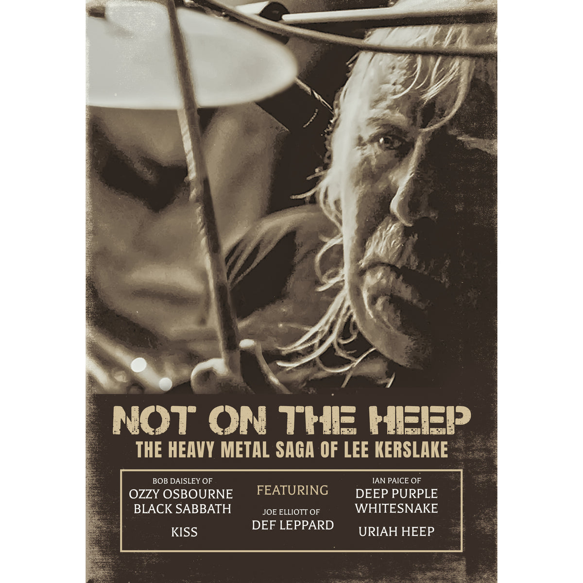 DVD cover featuring a close-up portrait of Lee Kerslake, a rock musician.