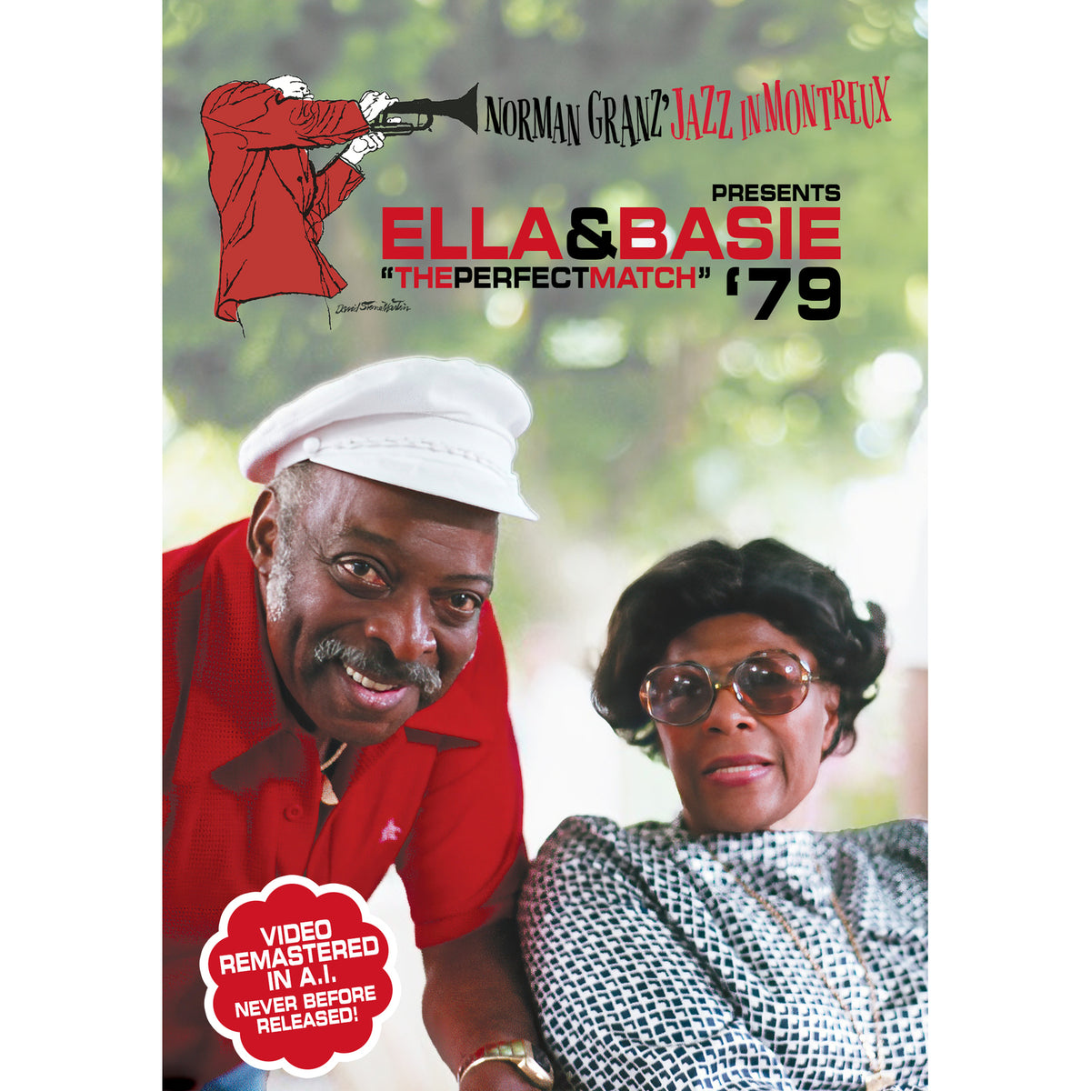 DVD cover featuring Ella Fitzgerald and Count Basie, smiling portraits.