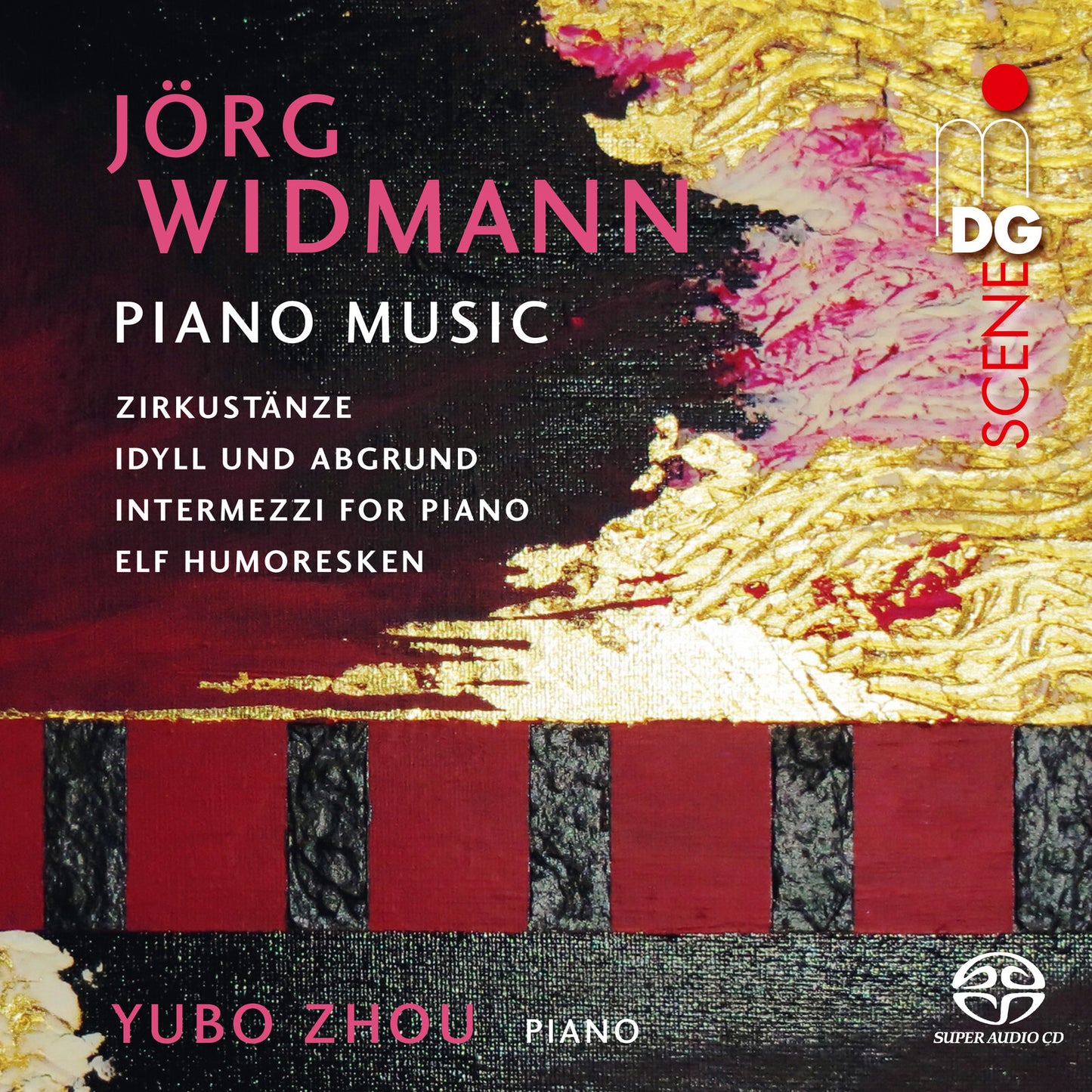 CD cover for Yubo Zhou performing piano music by Jörg Widmann.