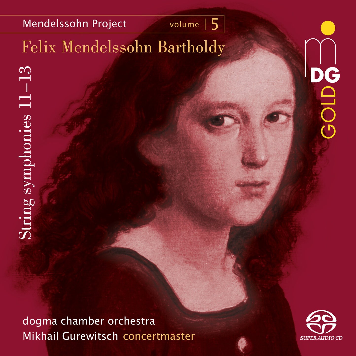 CD cover featuring a portrait of composer Felix Mendelssohn.