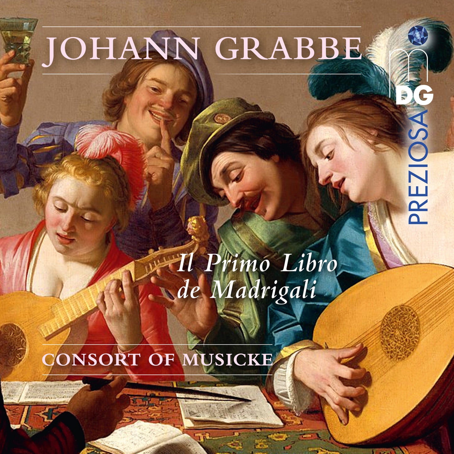 CD cover: Renaissance musicians playing instruments, sheet music visible.