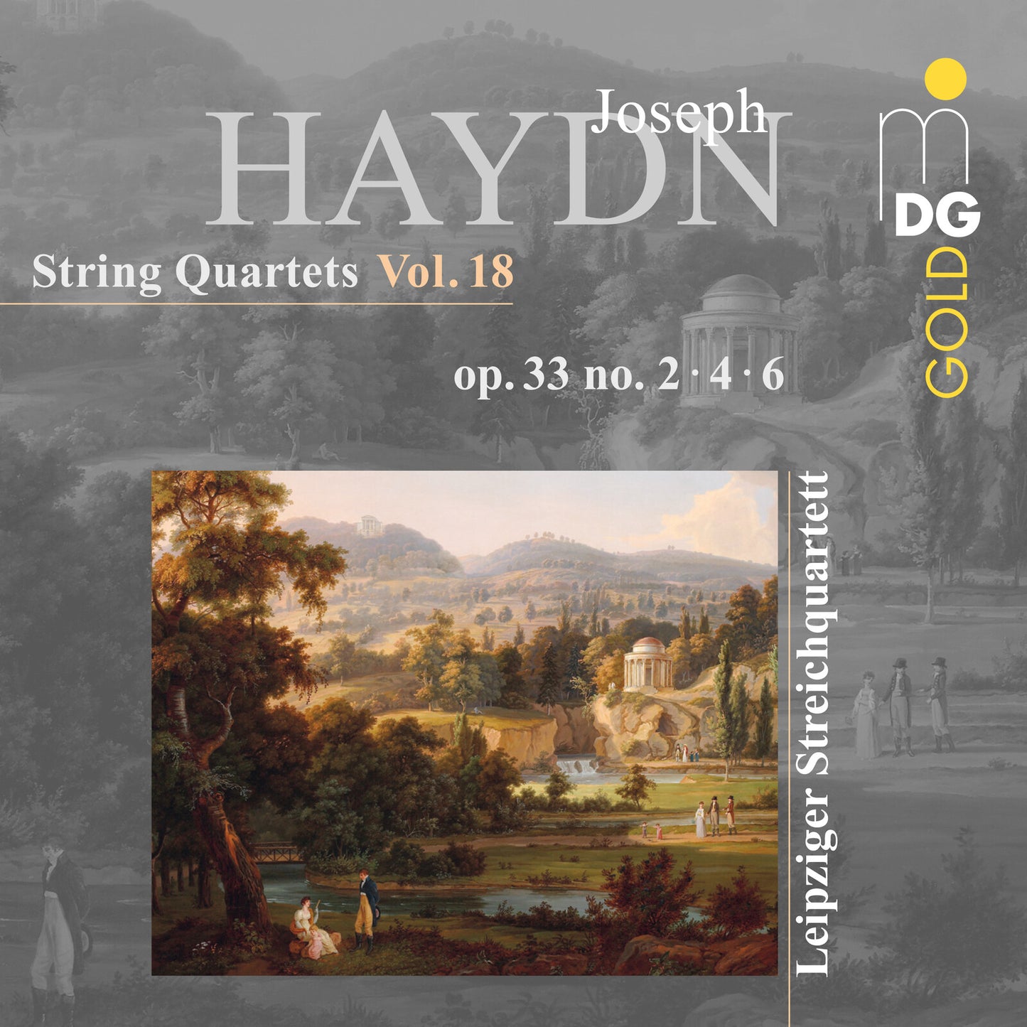 CD cover for Haydn String Quartets Vol. 18, Leipzig Quartet.