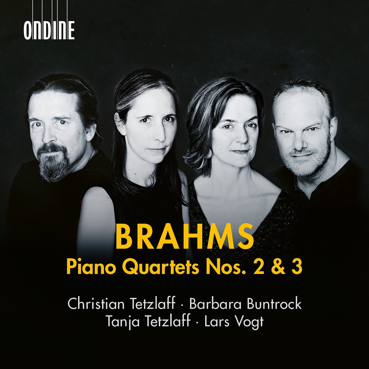 CD cover featuring portraits of four musicians and the name "Brahms.