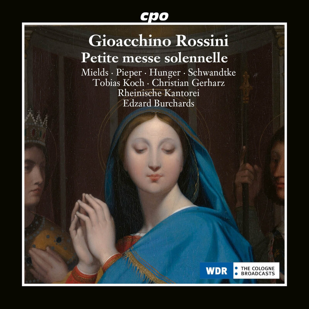 CD cover for Rossini’s Petite Messe Solennelle, featuring religious art.