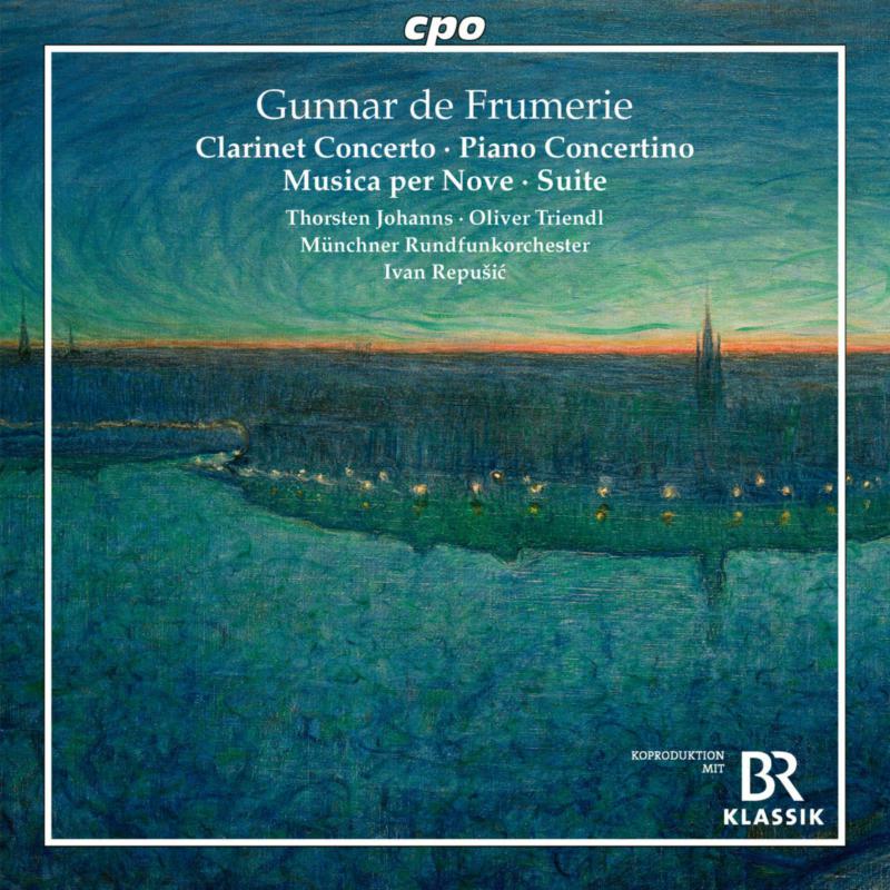 CD cover featuring a landscape painting with a distant tower.