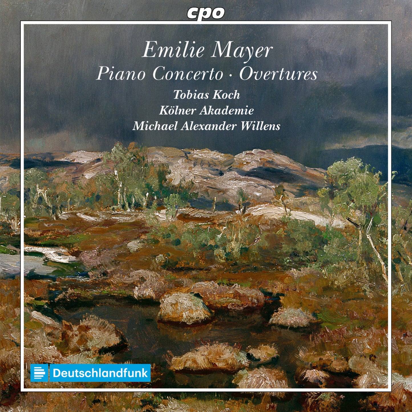 CD cover featuring a moody landscape painting and text details.