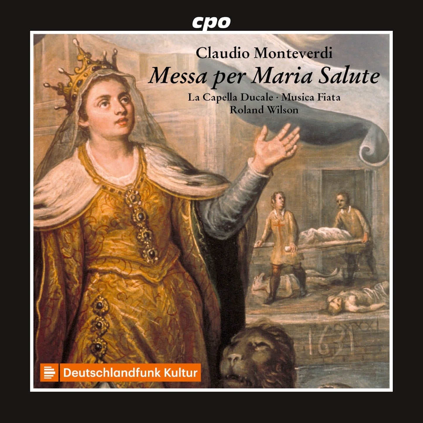 CD cover: painting of a crowned woman with outstretched arms.