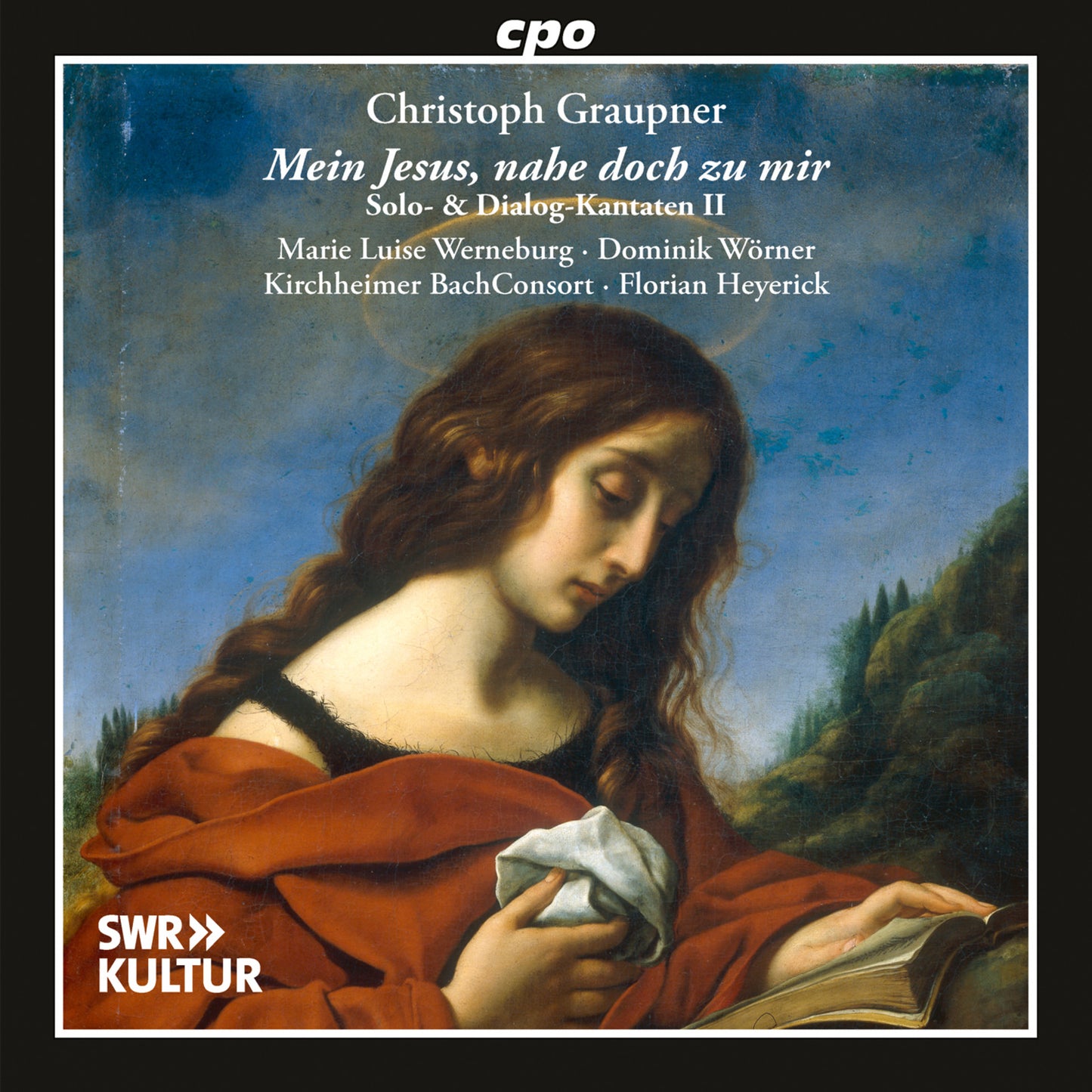 CD cover: painting of a woman with a book, titled "Mein Jesus, nahe doch zu mir".