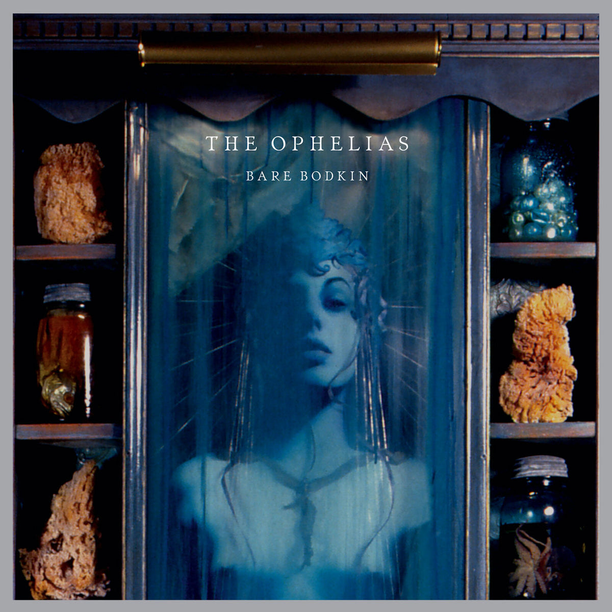 Album cover for The Ophelias' "Bare Bodkin" featuring a woman in blue.