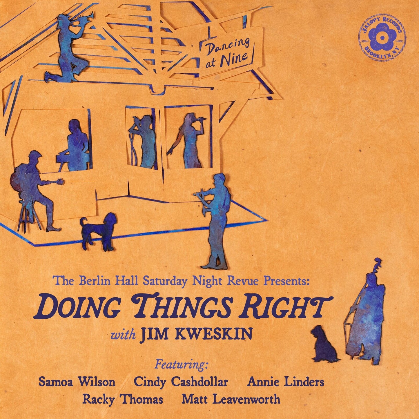 CD cover for Jim Kweskin’s “Doing Things Right” with illustrated figures.