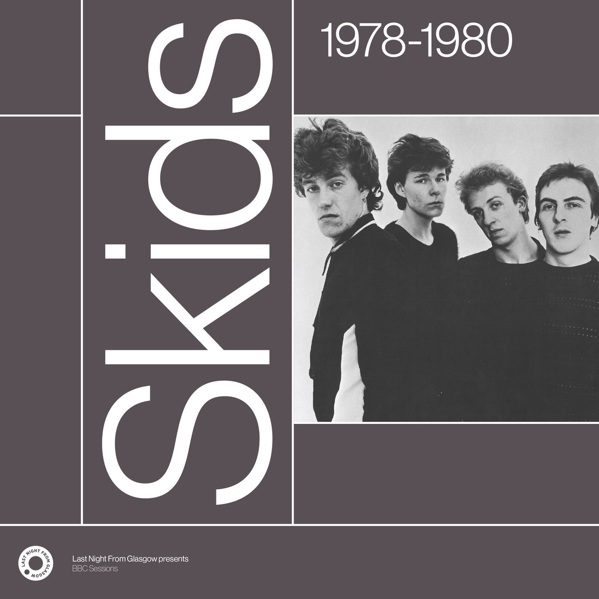 CD cover for Skids’ “The Complete Sessions 1978-80” featuring a band portrait.