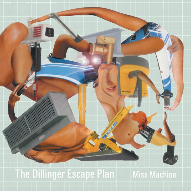Album cover for āMiss Machineā by The Dillinger Escape Plan, robotic collage.