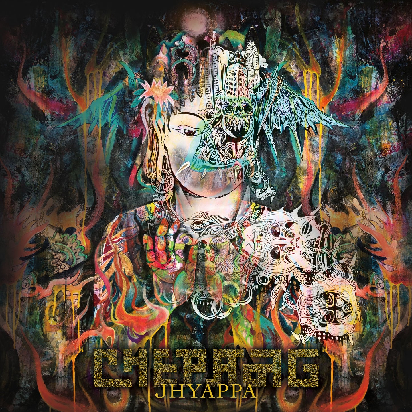 CD cover art: colorful, ornate face with swirling, psychedelic patterns.