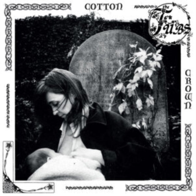 Black and white album cover featuring a woman and stone monument.