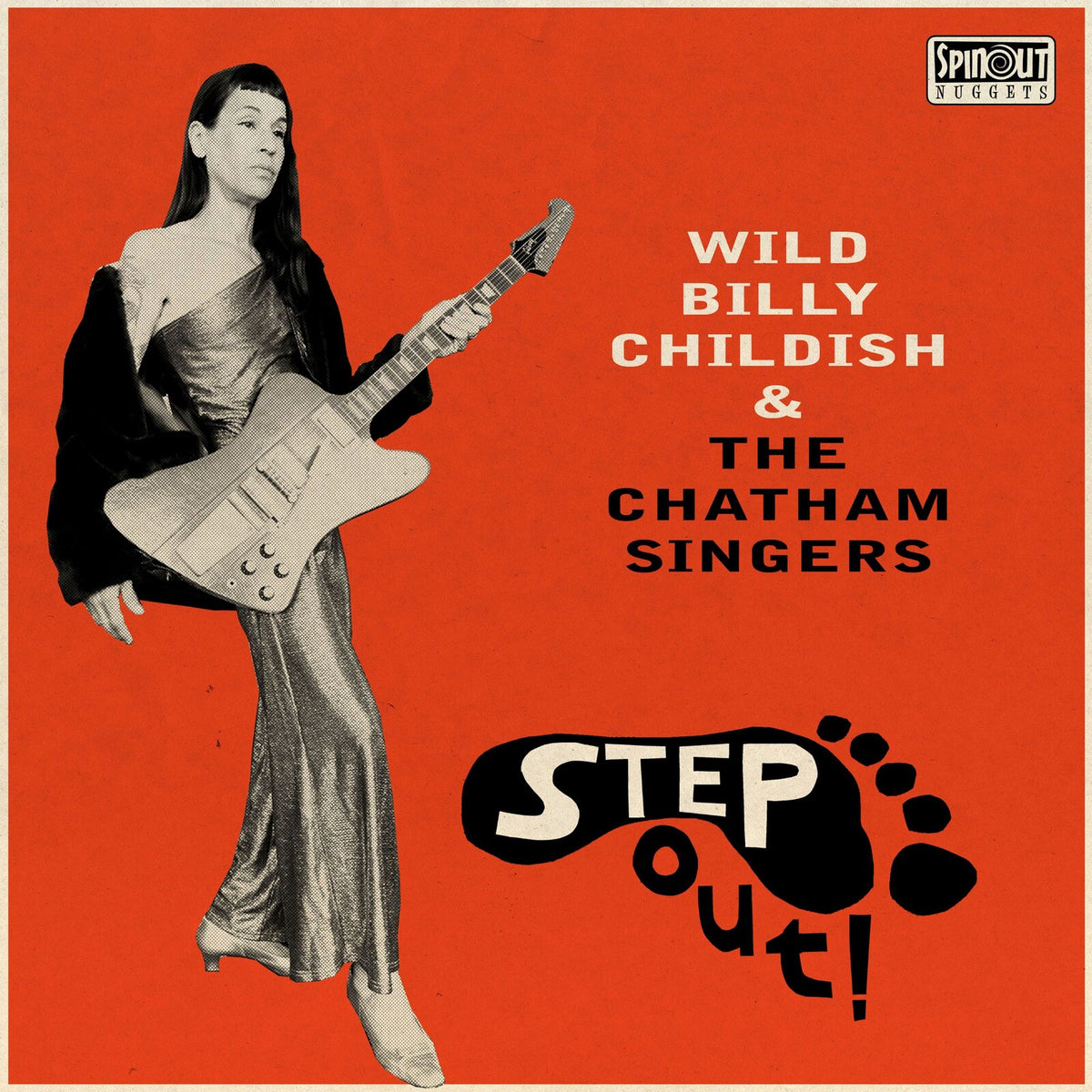 Red album cover featuring a musician with a guitar, text “Wild Billy Childish.”