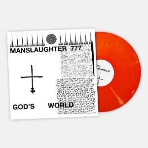 Manslaughter 777 album cover and bright orange vinyl record shown.
