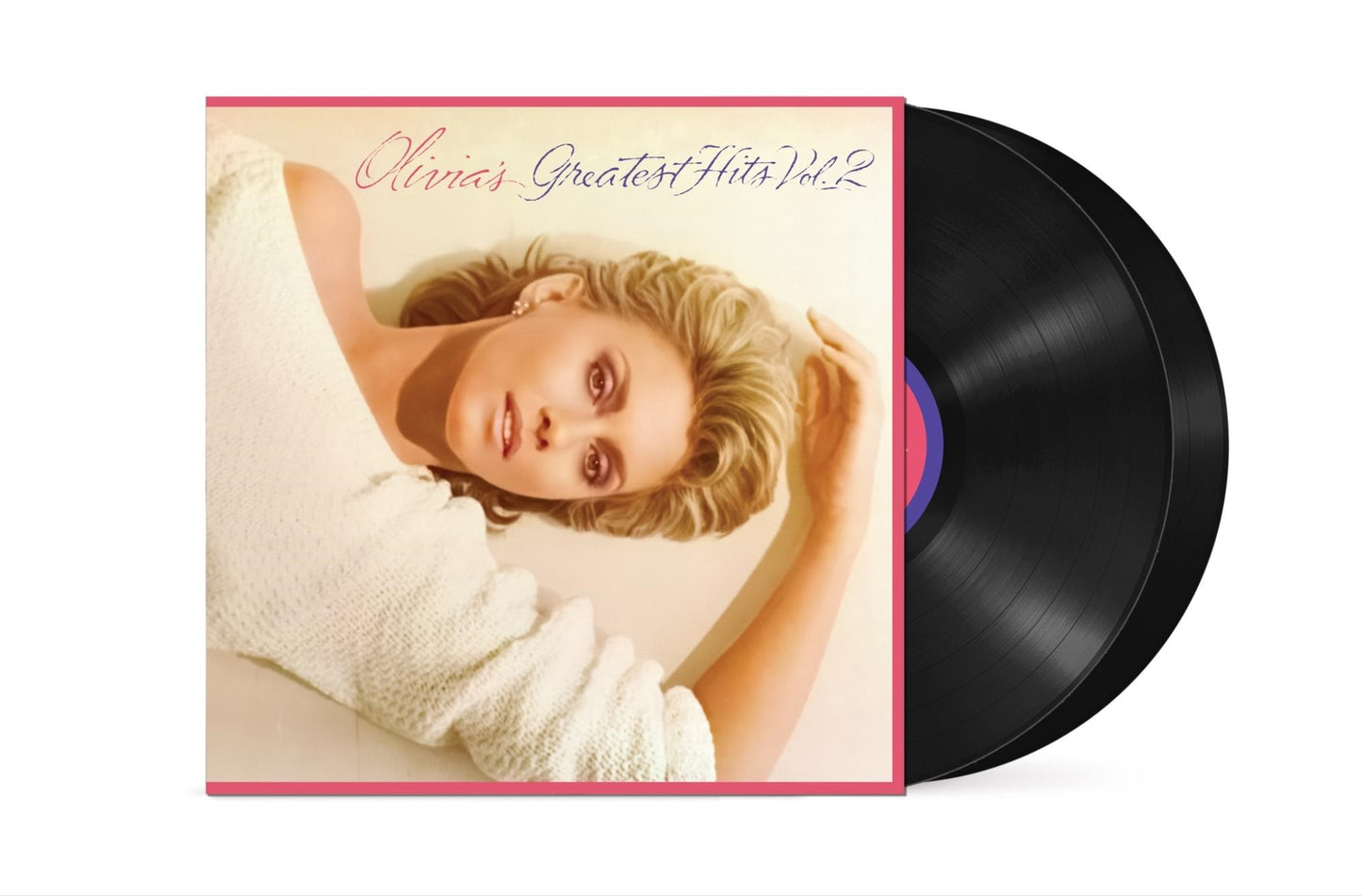 Vinyl record and cover featuring Olivia Newton-John for Olivia's Greatest Hits Vol. 2.
