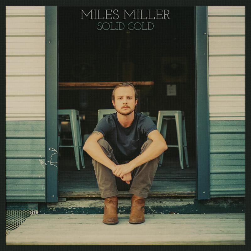Album cover for Miles Miller’s “Solid Gold” featuring a seated man.