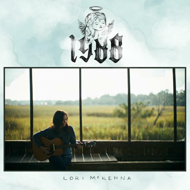 Lori McKenna album cover: woman with guitar, angel drawing, window view.