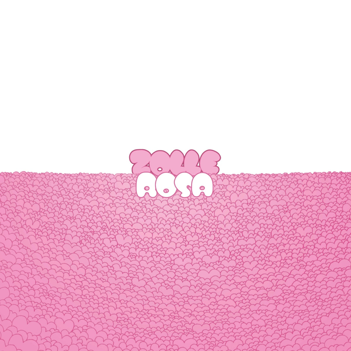 Pink album cover with “Zolle - Rosa” text over a cloud-like pattern.