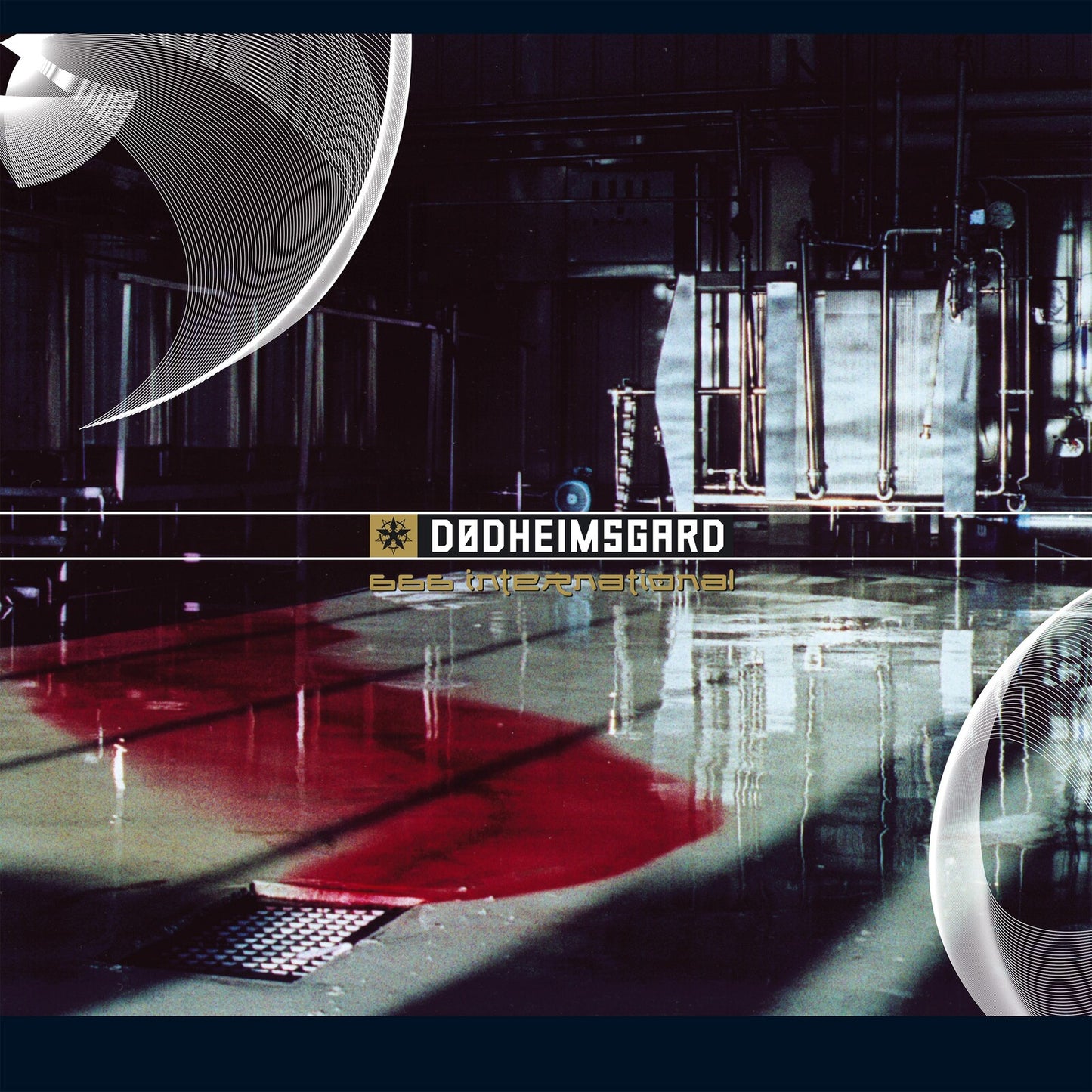 Dodheimsgard album cover: industrial scene with band name and title.