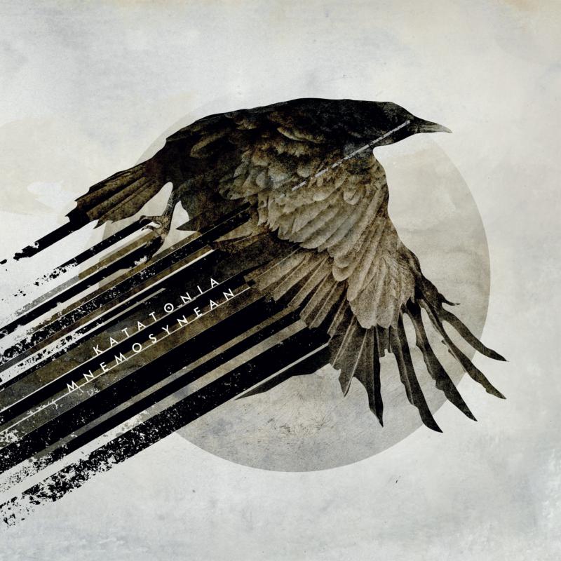 Katatonia album cover: a black raven against a textured, circular background.
