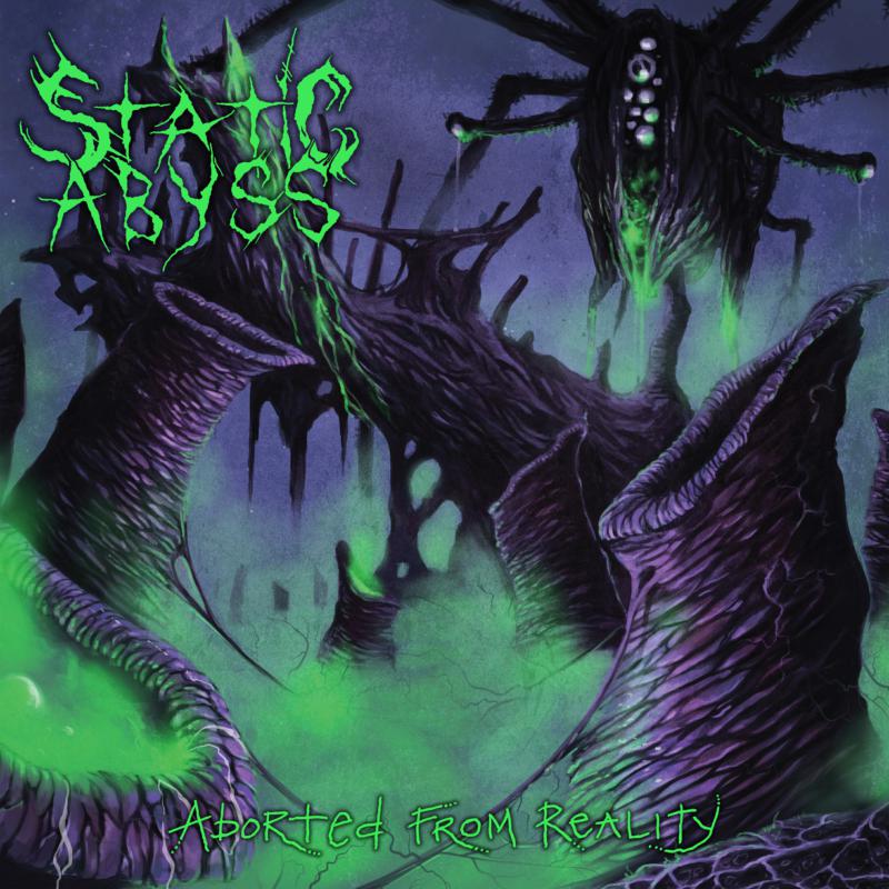 CD cover: dark, surreal art with glowing green creature and band logo.
