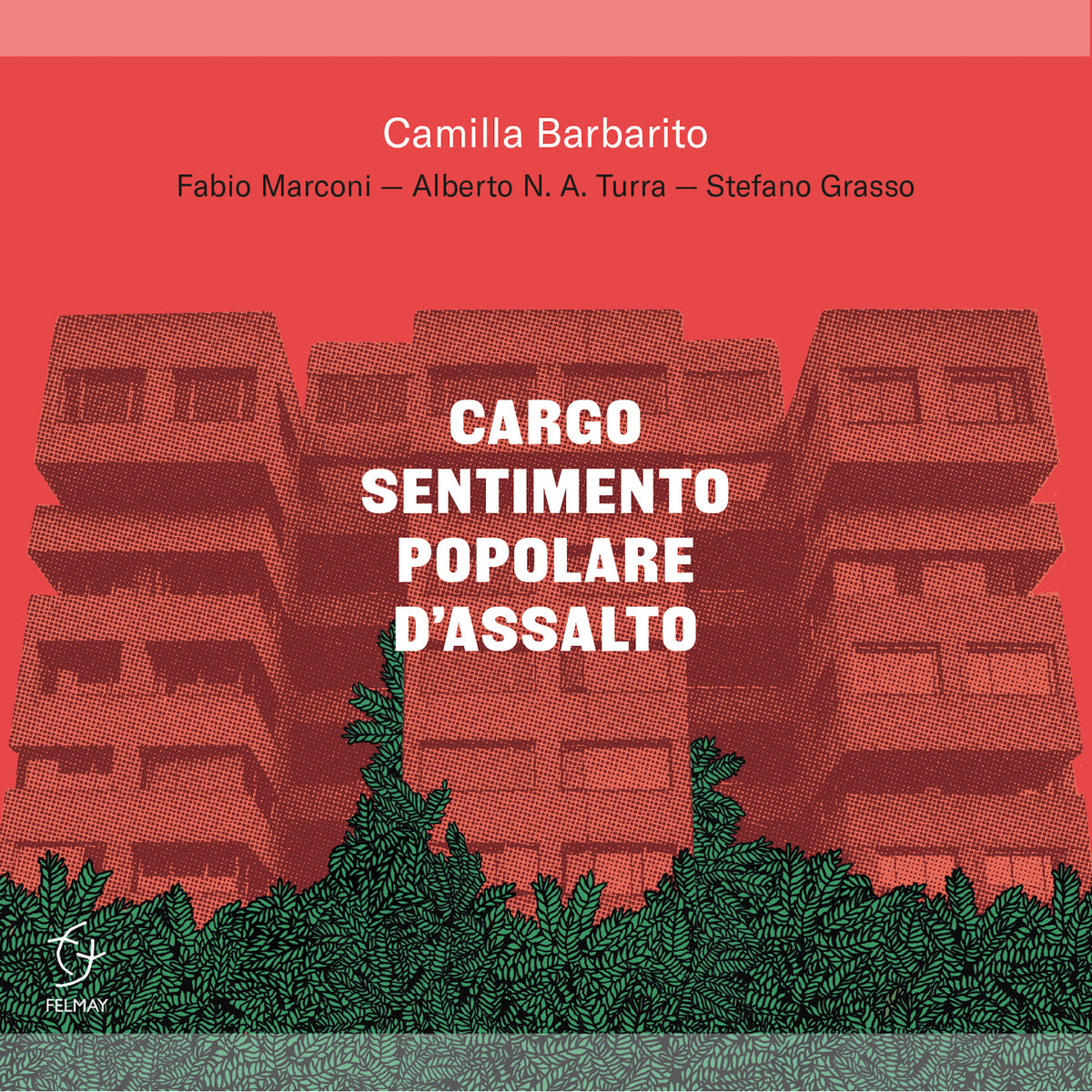 CD cover with illustrated buildings and green foliage, text in white.