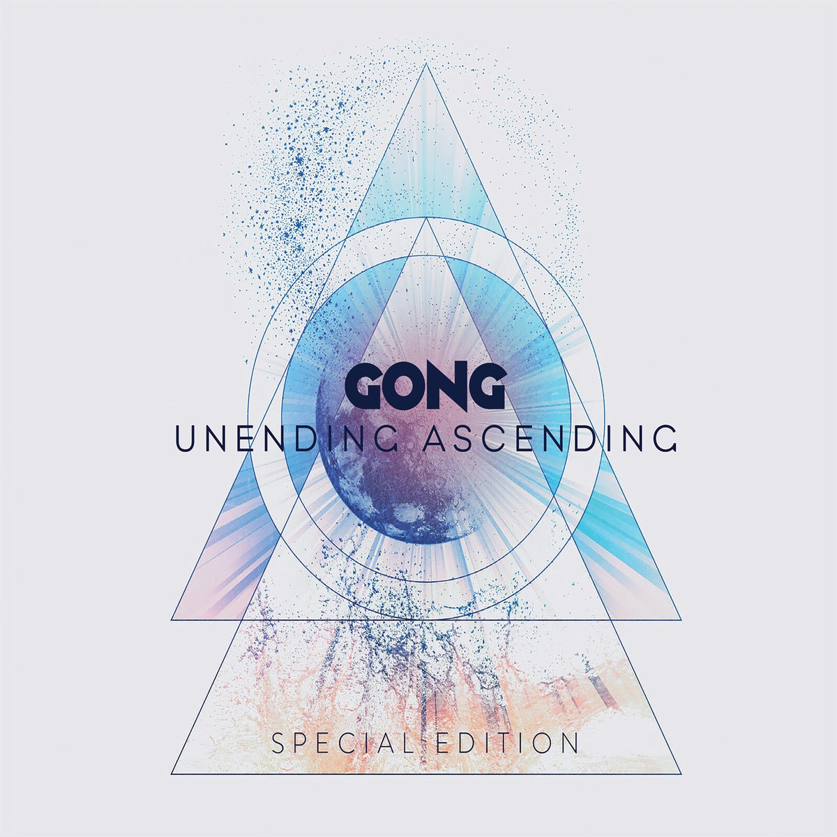 CD cover for Gong’s “Unending Ascending” with geometric and celestial imagery.