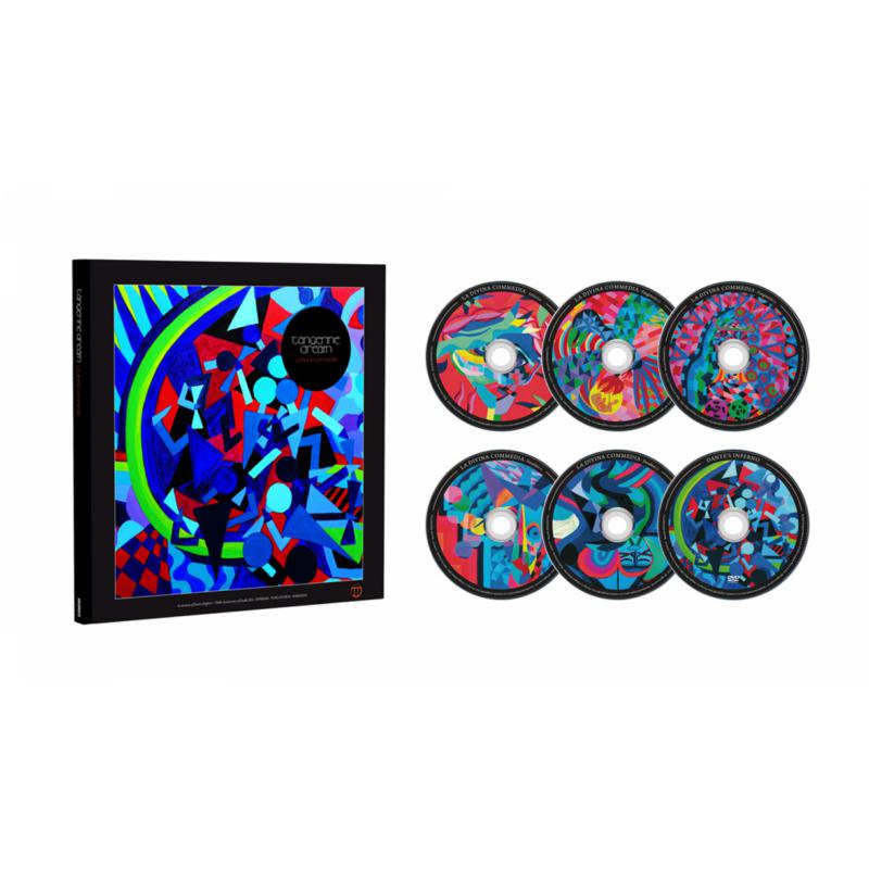 Tangerine Dream album "La Divina Commedia" with colorful abstract cover art and six CDs.
