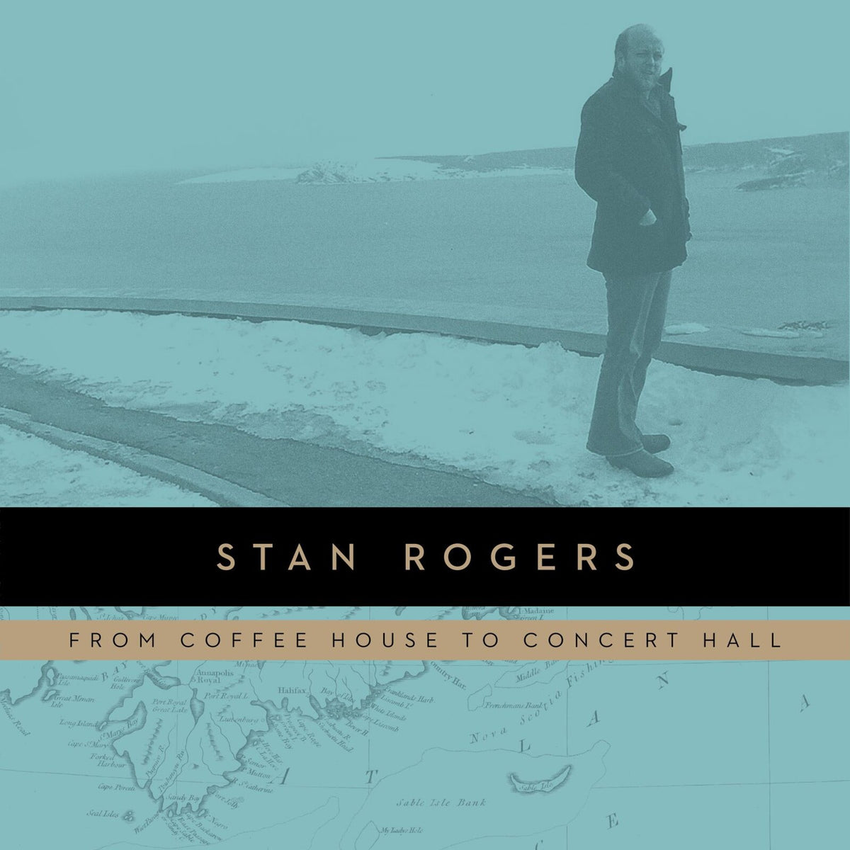 Stan Rogers album cover: man on snowy beach, map detail below.
