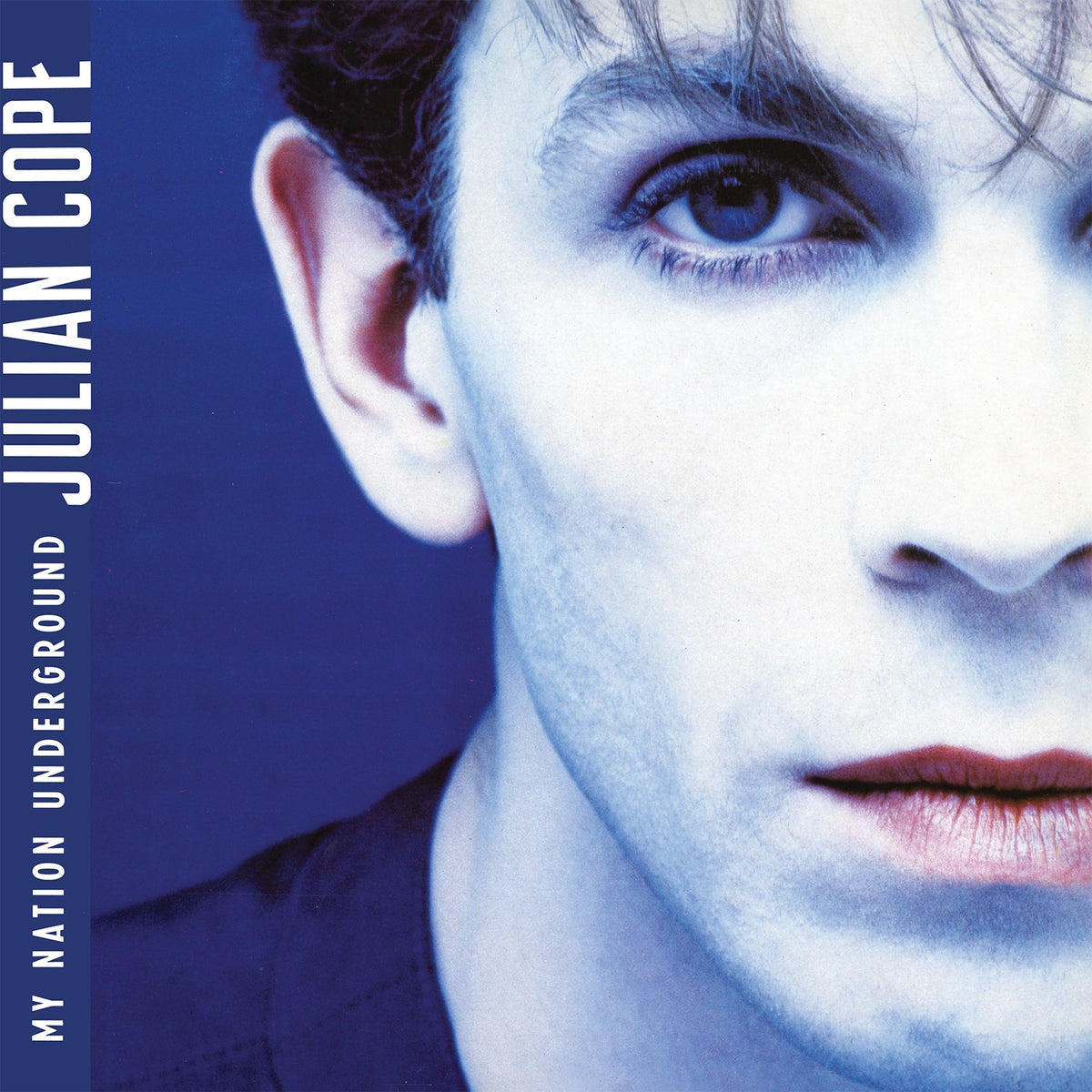 Album cover for Julian Cope’s “My Nation Underground” featuring a portrait.