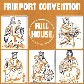 Full House" vinyl album cover with six illustrated playing card suits.