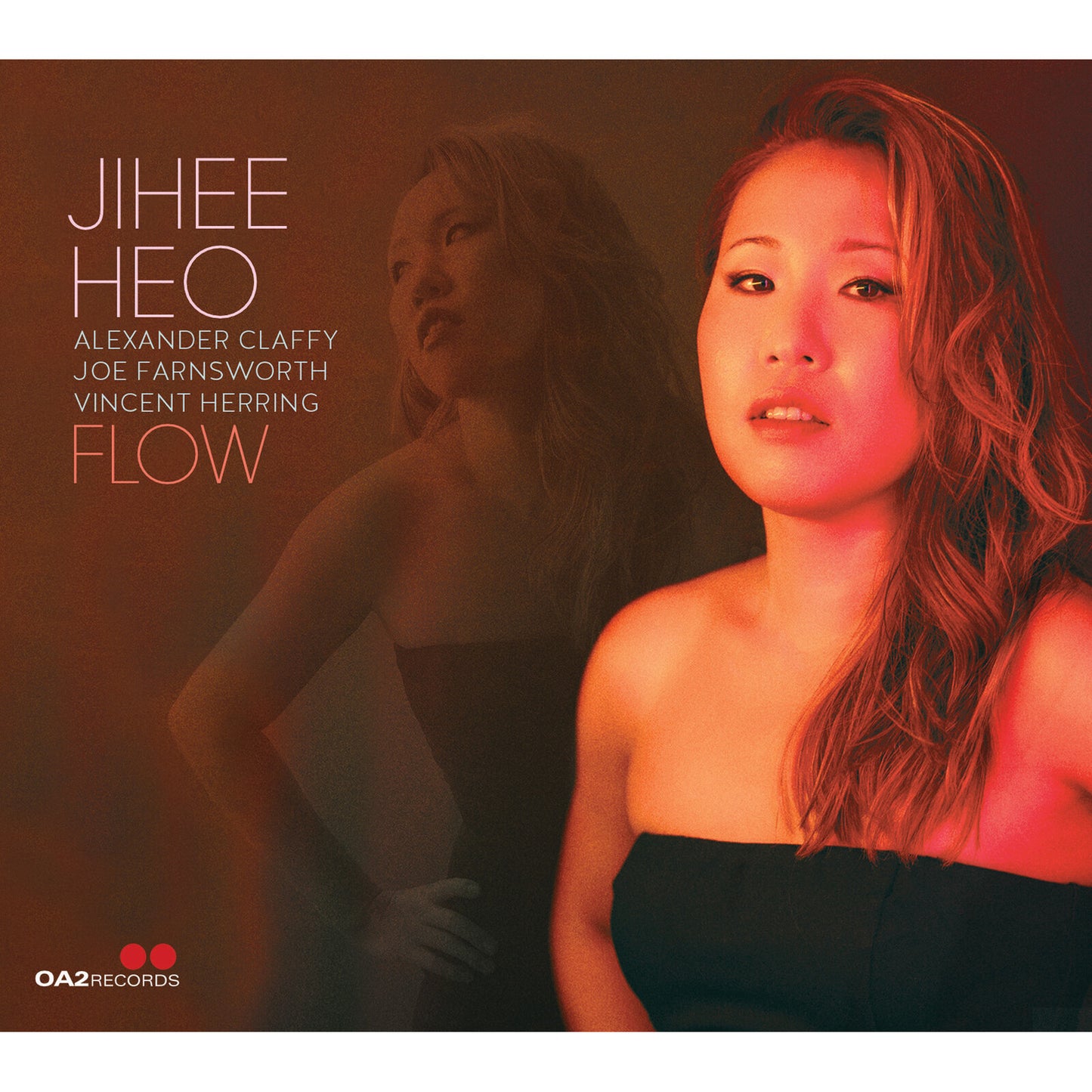 CD cover for Jihee Heo’s “Flow” featuring a portrait of the artist.