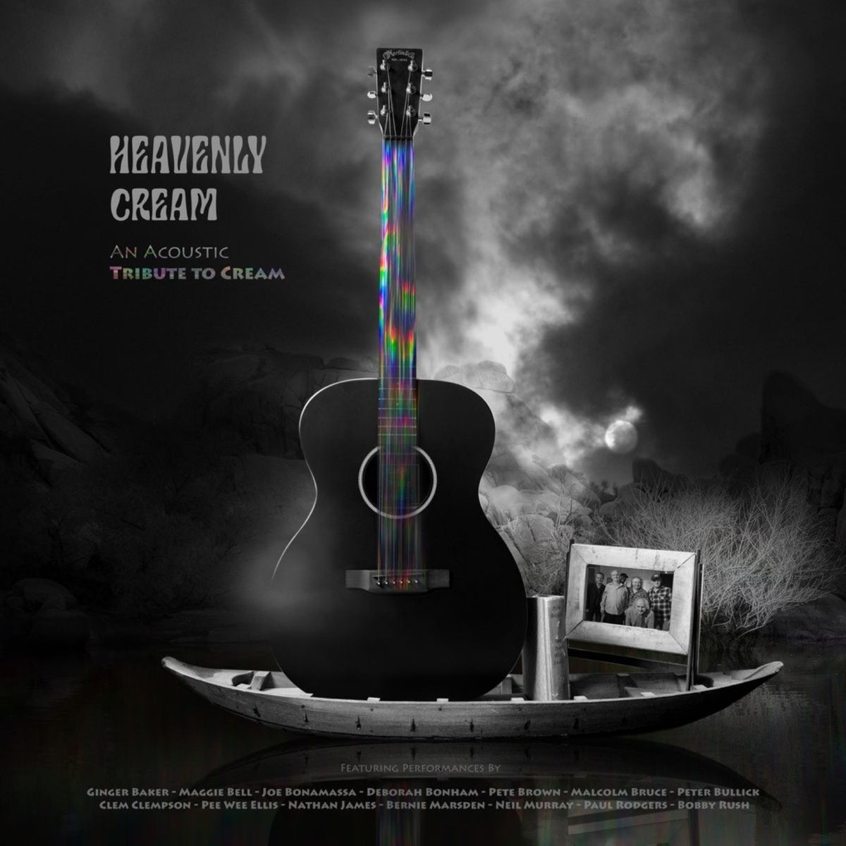 CD cover: "Heavenly Cream" with a guitar and musicians' photo.